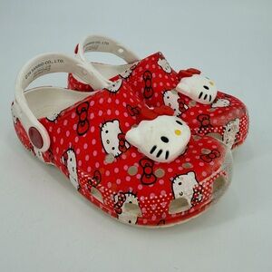 Crocs Hello Kitty Toddler Water Shoes Sandals Little Kids 10 FLAWS